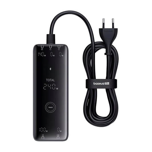 Baseus 5in1 töltőállomás, 240W, 5A, 1 x USB-A - 3 x USB-C - 1 x DC, Fekete P10163901113-00