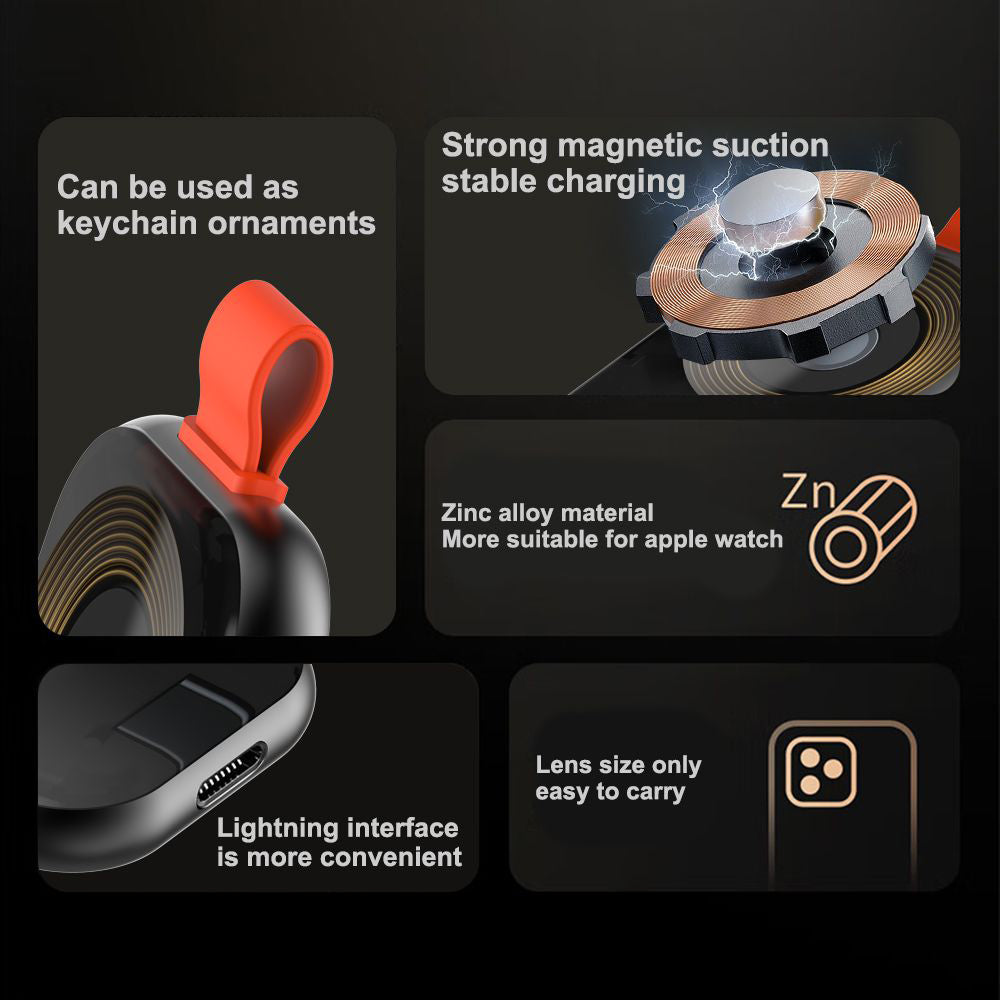 Lito LC03 vezeték nélküli töltő Apple Watch sorozathoz, Fekete