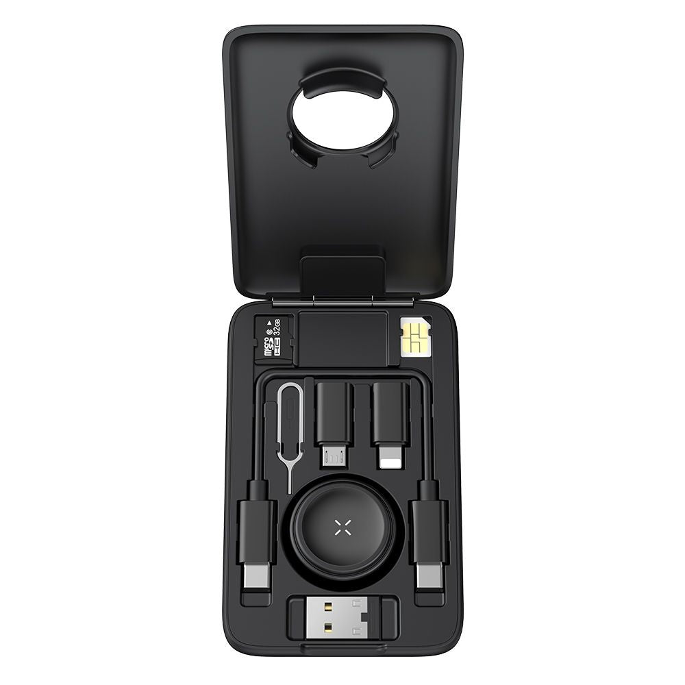 McDodo CH-2440 8in1 vezeték nélküli töltő és szervező Apple Watch sorozathoz, Fekete
