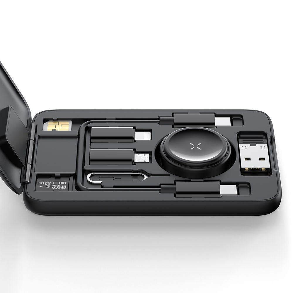 McDodo CH-2440 8in1 vezeték nélküli töltő és szervező Apple Watch sorozathoz, Fekete