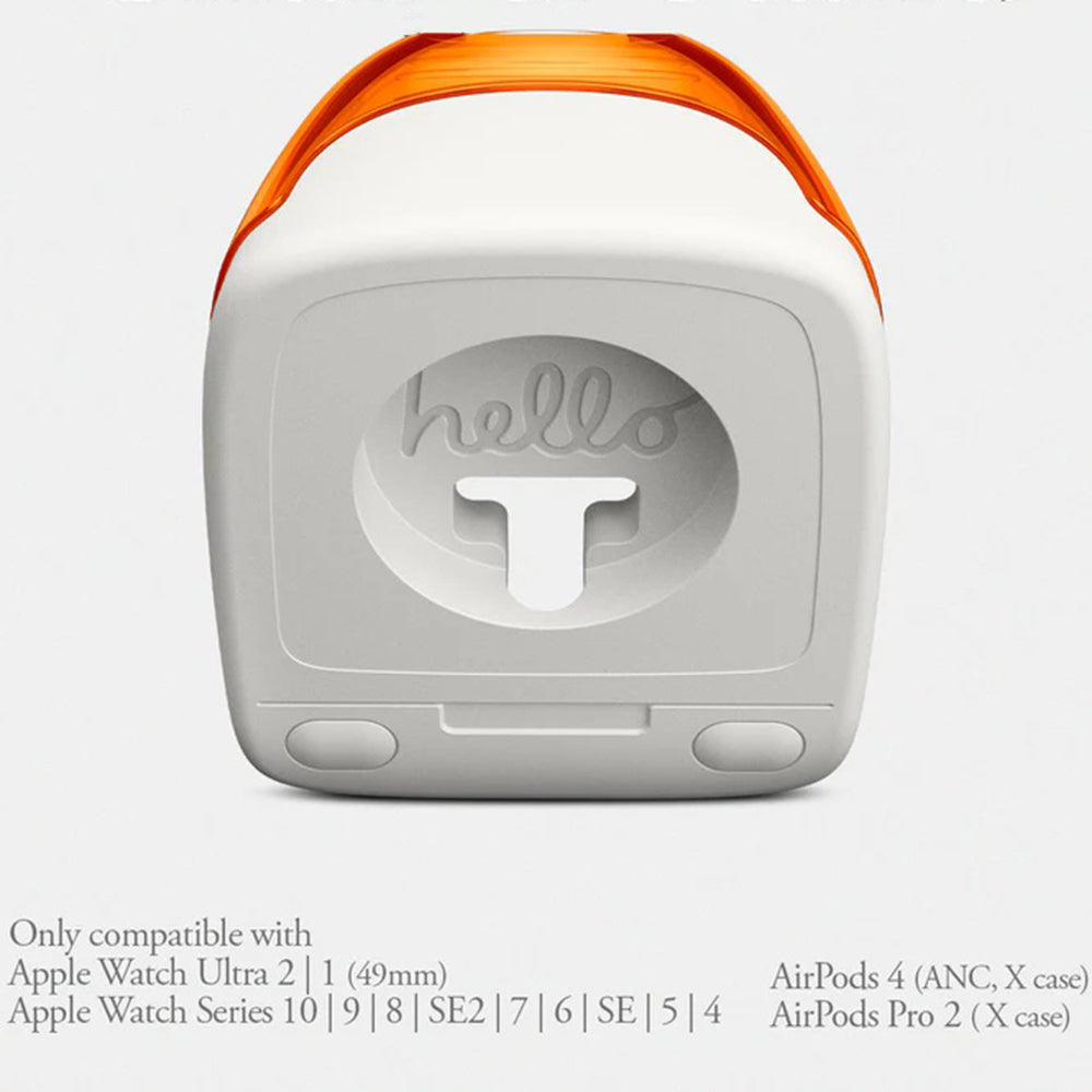 Spigen C1 Classic tartó Apple Watch sorozatú vezeték nélküli töltőhöz, Narancssárga