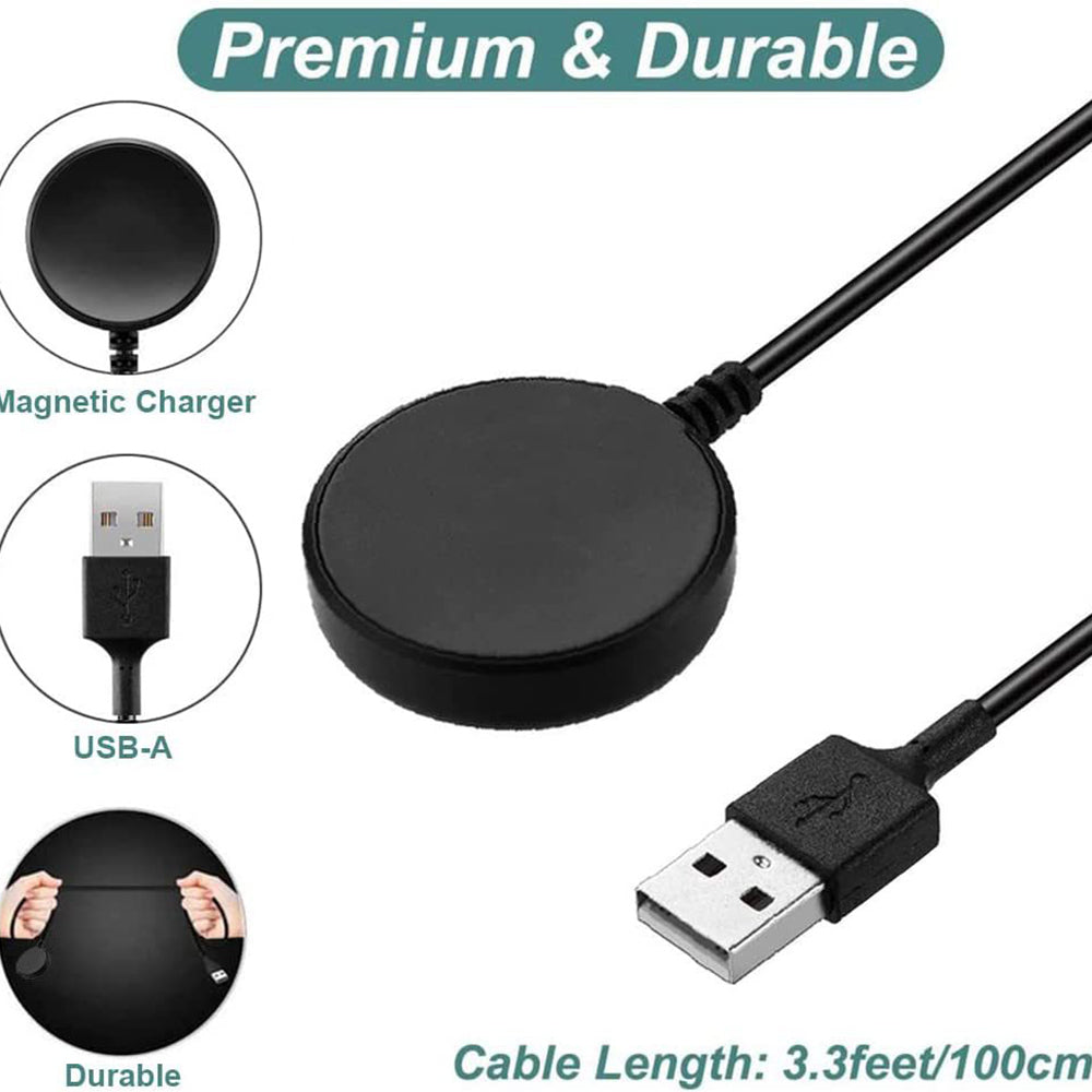 Techsuit TSC11 vezeték nélküli töltő Samsung Galaxy Watch sorozathoz, USB-A, Fekete