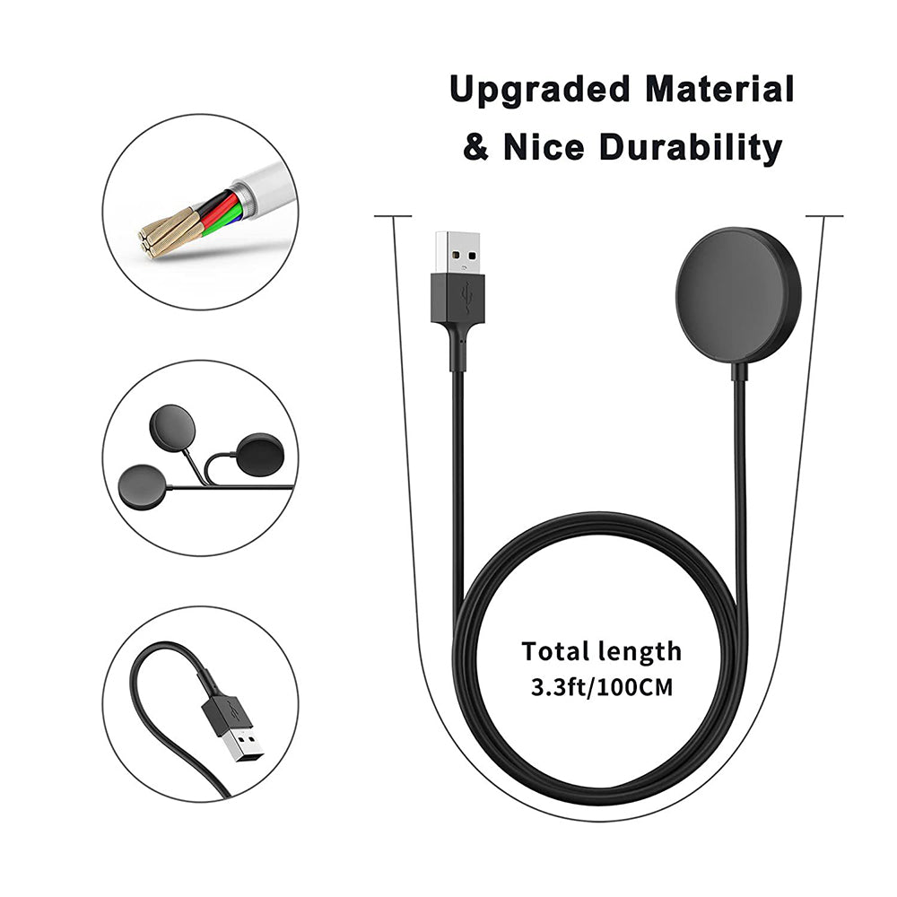 Techsuit TSC11 vezeték nélküli töltő Samsung Galaxy Watch sorozathoz, USB-A, Fekete