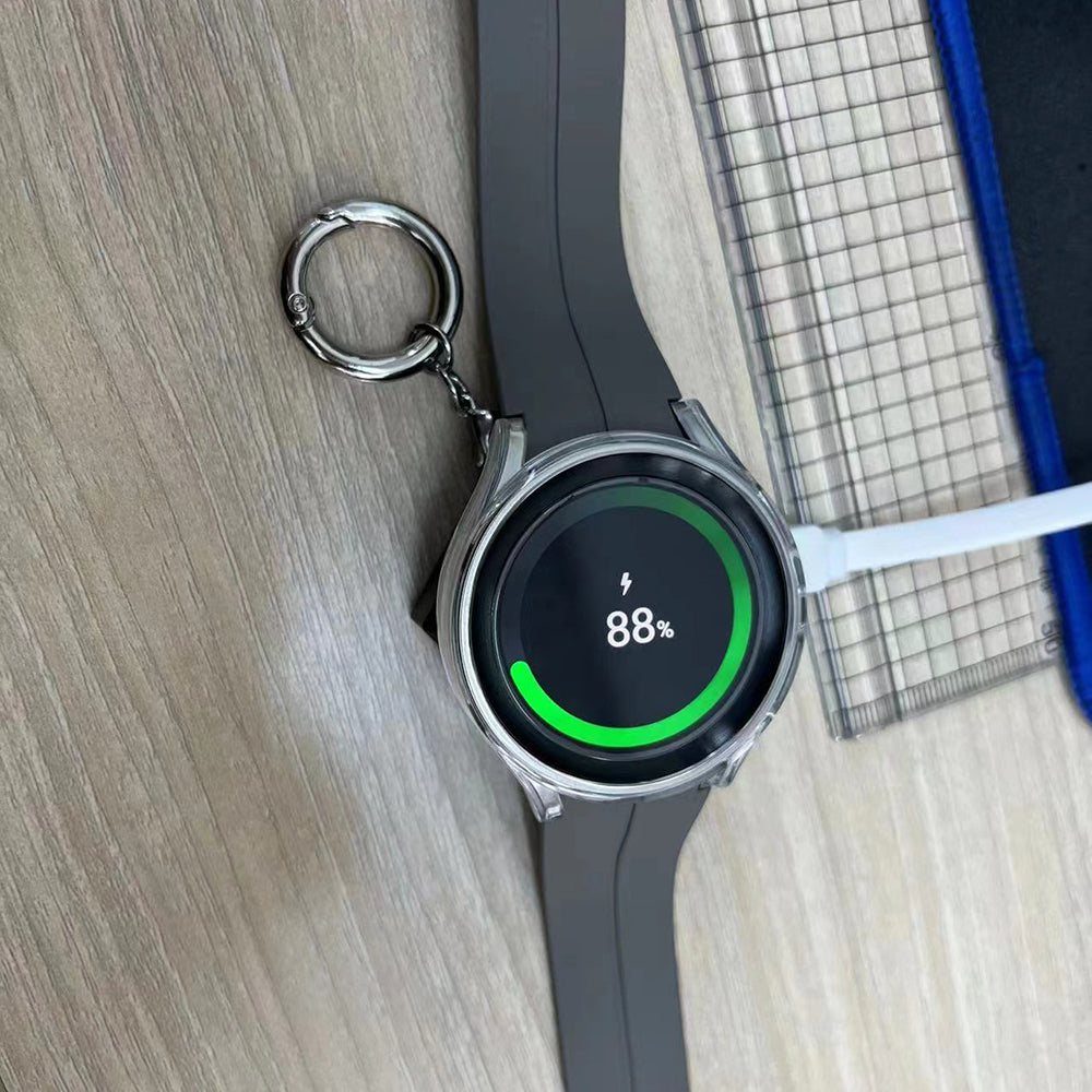 Techsuit TSC4 vezeték nélküli töltő Samsung Galaxy Watch sorozathoz, Fekete