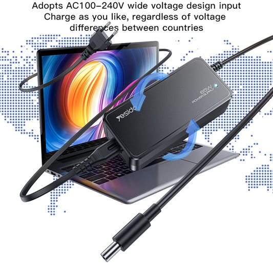 Yesido CG11E töltő, 65W, univerzális, fekete