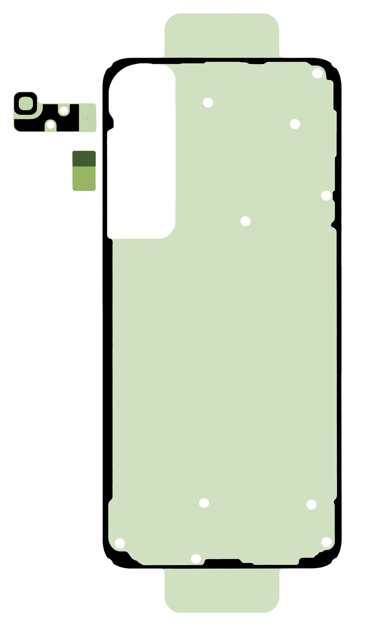 Akkumulátorfedél Ragasztó Készlet Samsung Galaxy S25+ S936, Service Pack GH82-36508A