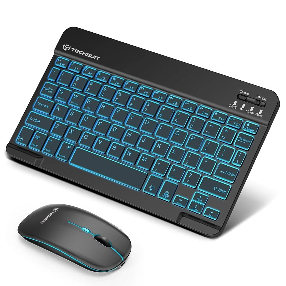 Techsuit AirCombo WKM1 vezeték nélküli billentyűzet és egér készlet, BT / Wi-Fi, fekete