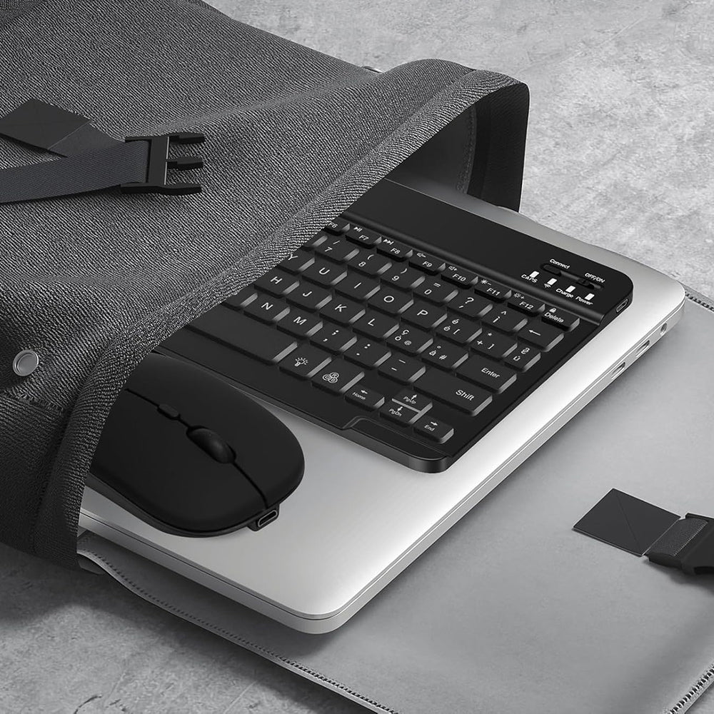 Techsuit AirCombo WKM1 vezeték nélküli billentyűzet és egér készlet, BT / Wi-Fi, fekete
