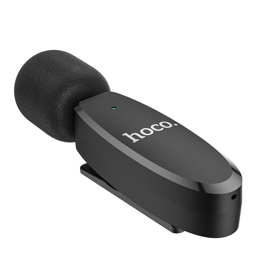 HOCO L15 jelzésű lavalier mikrofon, USB-C, fekete