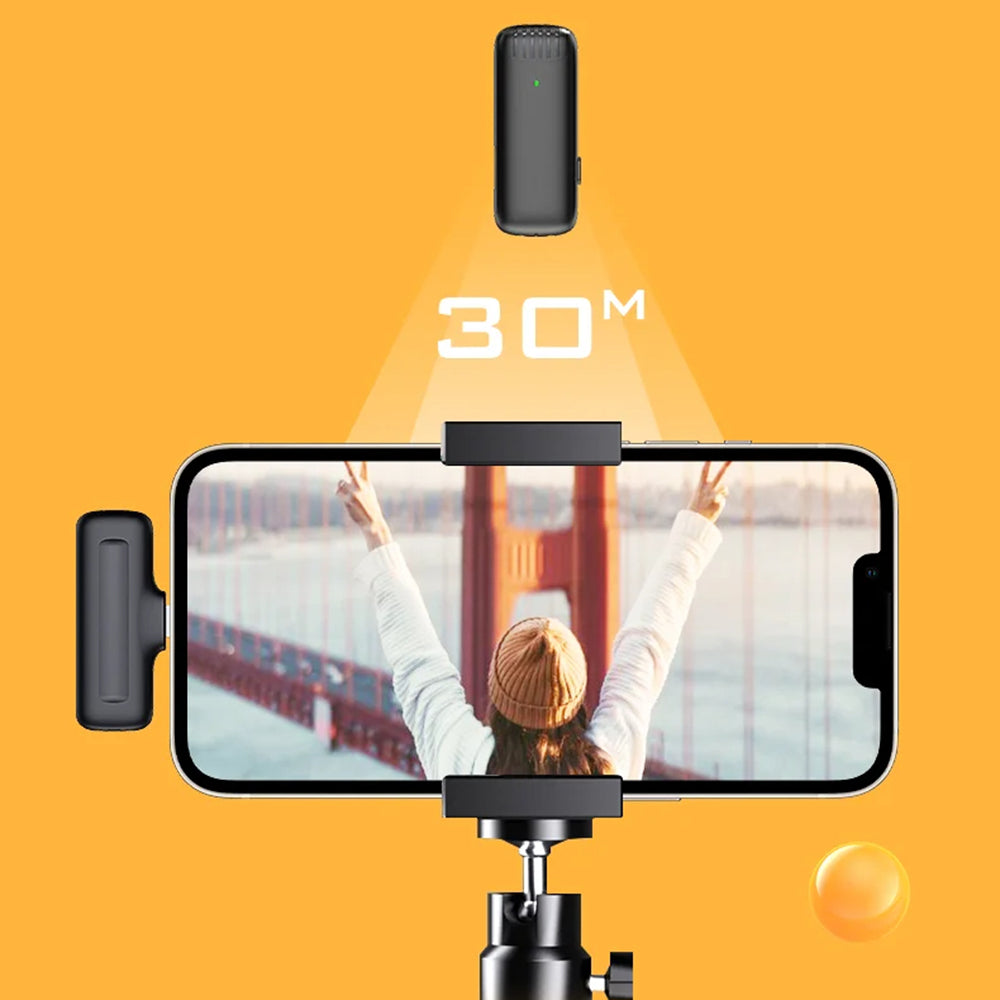 Techsuit LW4 Lavalier, USB-C, 2 darabos készlet, Fekete