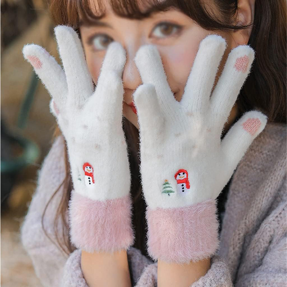 Techsuit Women's Winter Touchscreen Gloves ST0011, Size 17cm, Gray