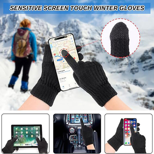 Techsuit ST0015 Női Téli Érintőkesztyű, Méret 17cm, Fekete