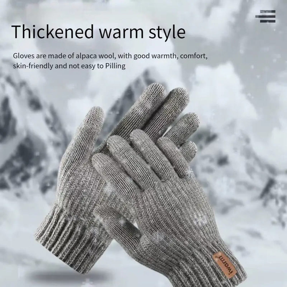 Iwarm ST0016 érintőképernyős téli kesztyű, méret 22 cm, tengerészkék