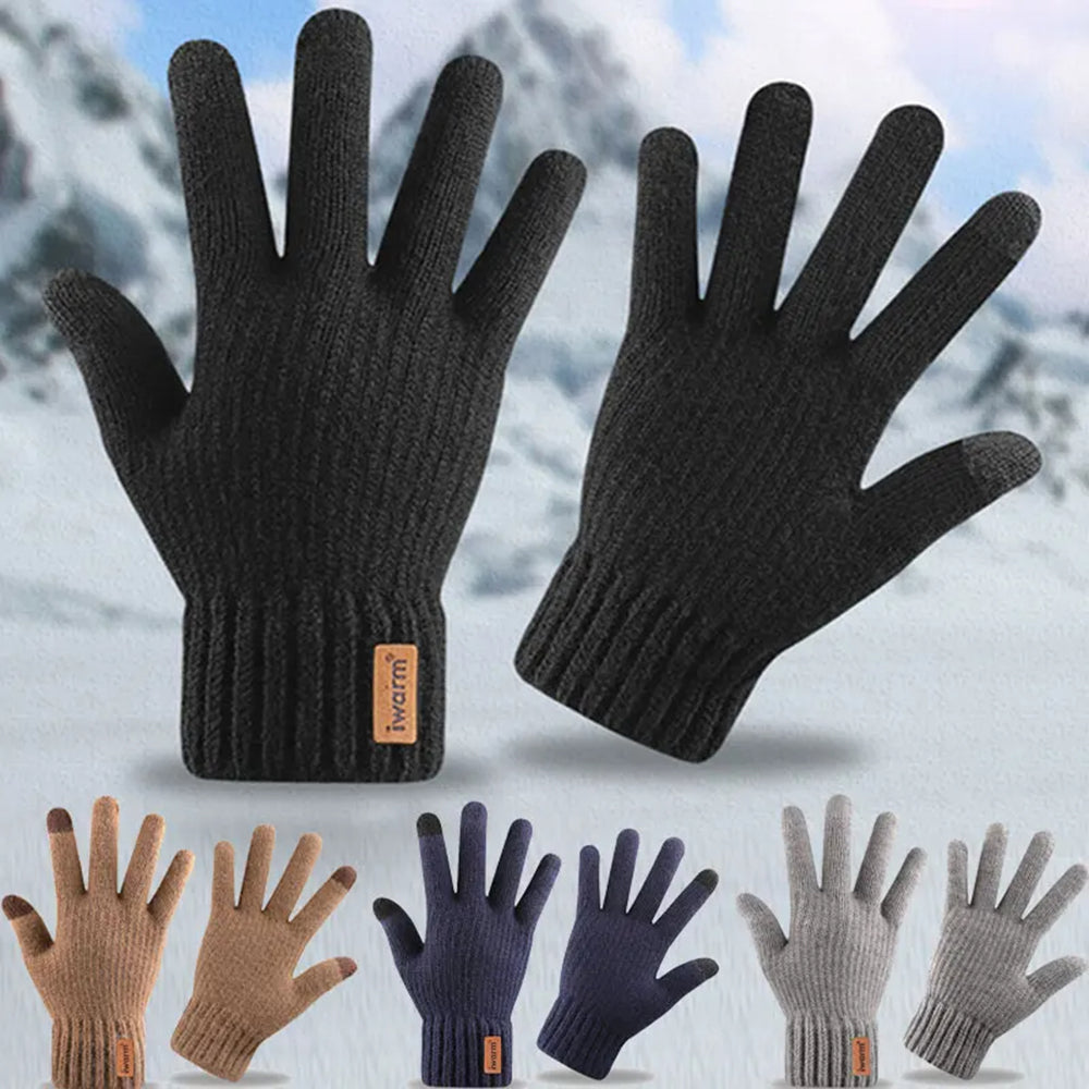 Iwarm ST0016 érintőképernyős téli kesztyű, méret 22 cm, tengerészkék
