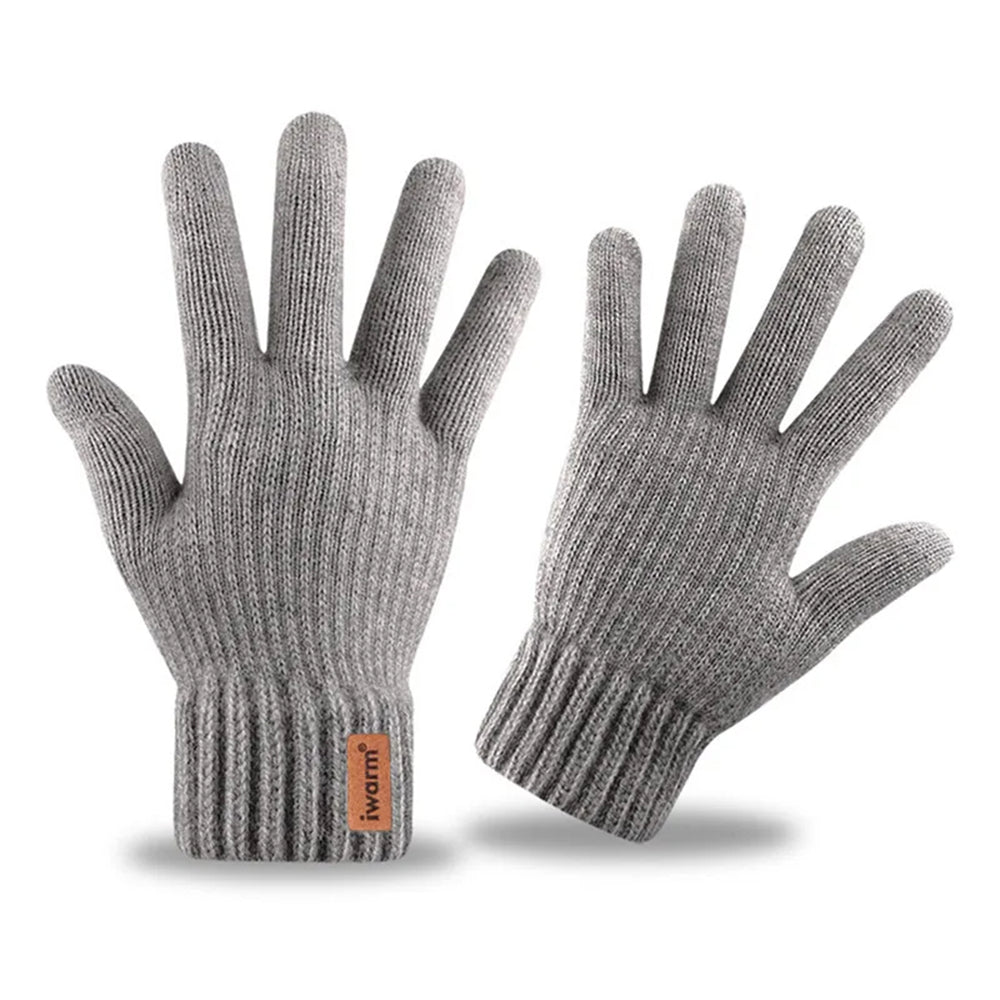 Iwarm ST0016 érintőképernyős téli kesztyű, 22 cm méret, szürke