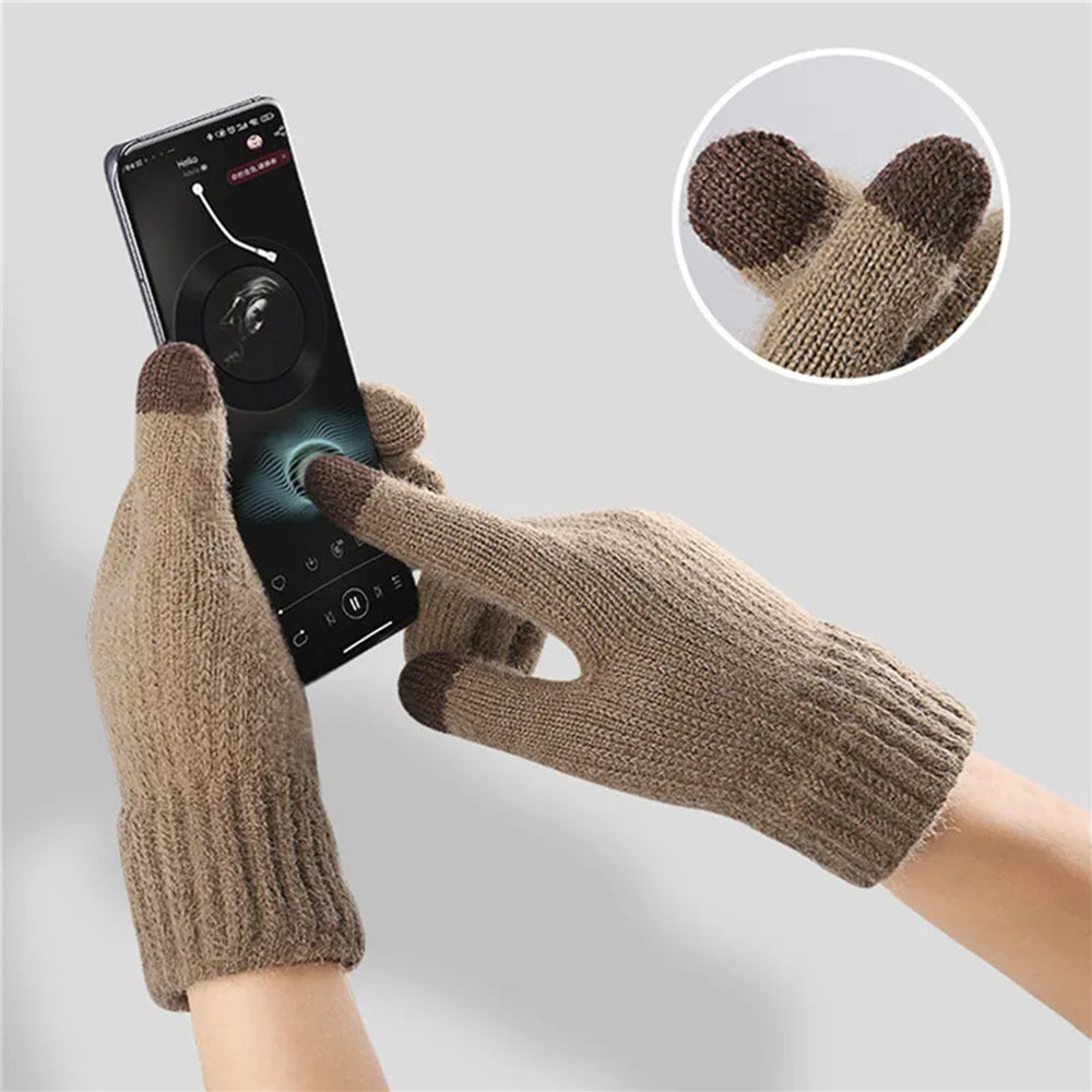 Iwarm ST0016 érintőképernyős téli kesztyű, 22 cm méret, szürke