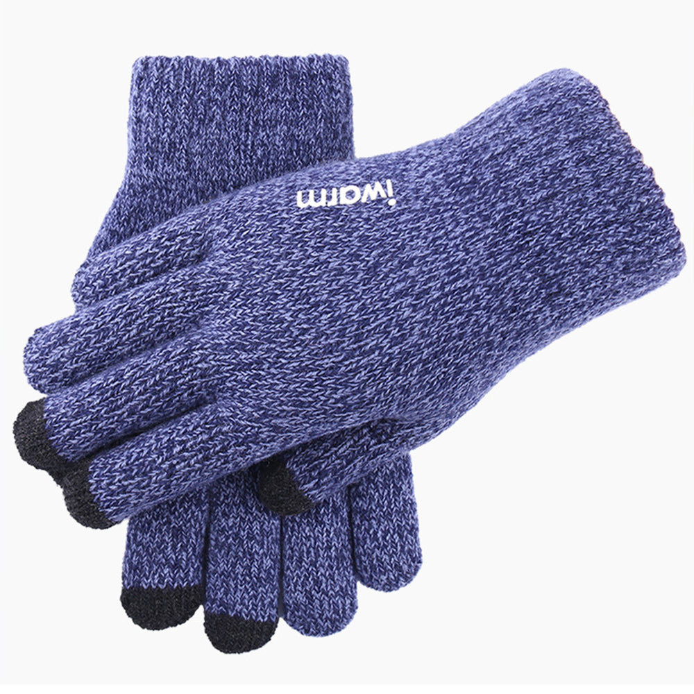 Iwarm ST0018 érintőképernyős téli kesztyű, 23 cm méret, kék