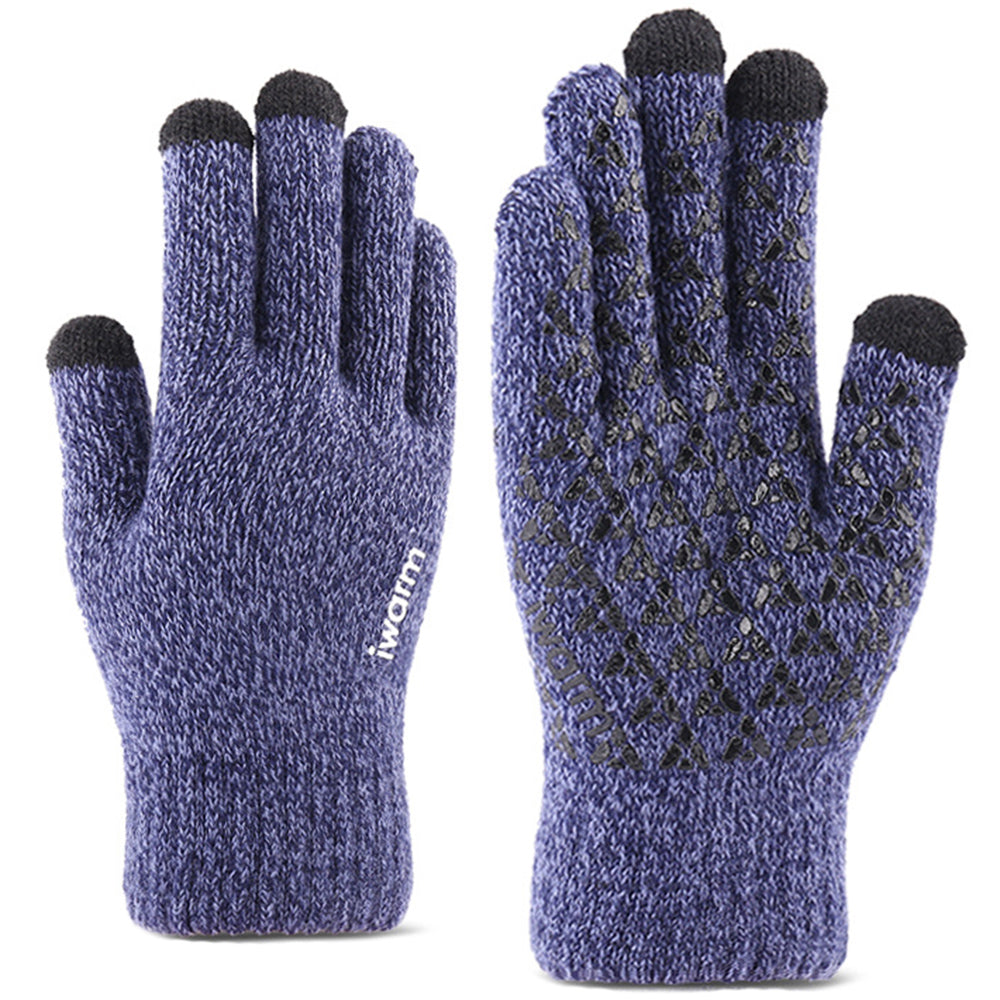 Iwarm ST0018 érintőképernyős téli kesztyű, 23 cm méret, kék