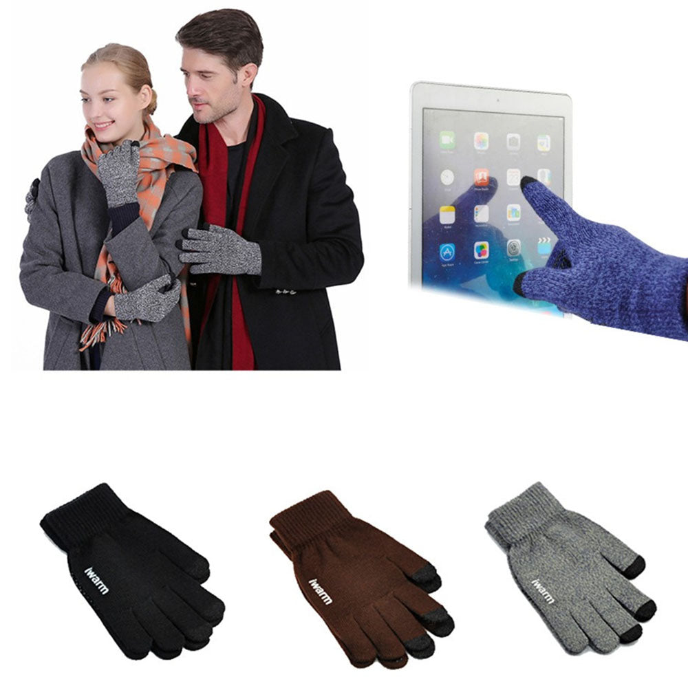 Iwarm ST0018 érintőképernyős téli kesztyű, 23 cm méret, kék