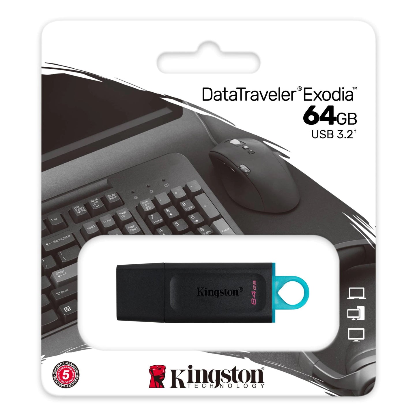 Kingston DT Exodia USB-A 3.2 külső memória, 64Gb DTX/64GB