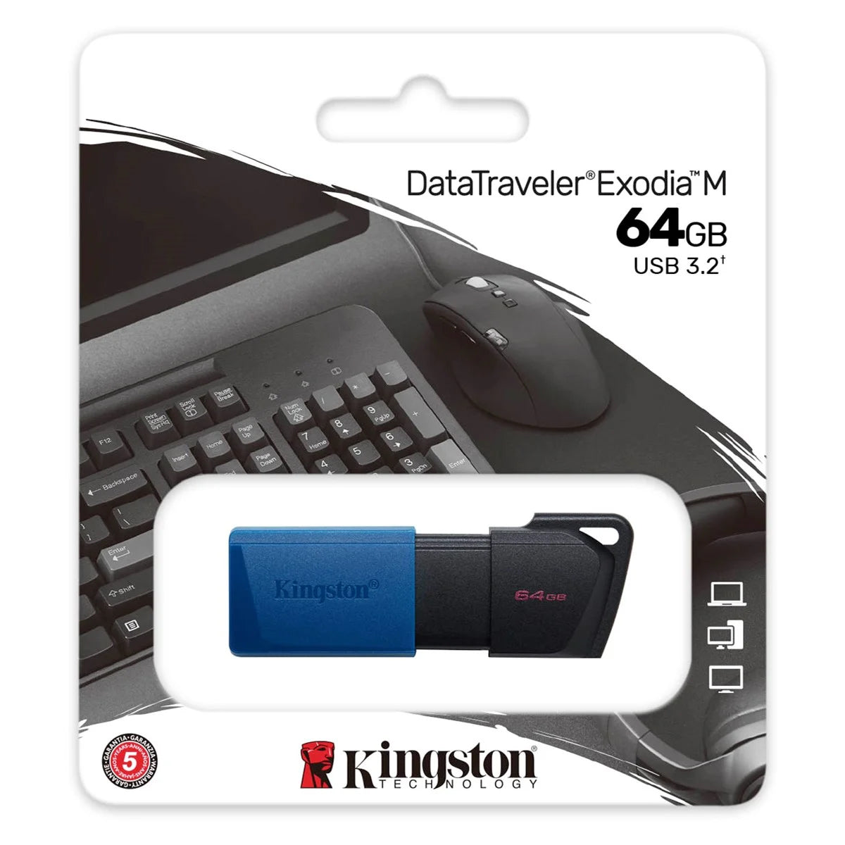 Külső Memória USB-A 3.2 Kingston DT Exodia M, 64Gb DTXM/64GB