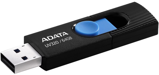 ADATA UV320 USB-A 3.2 Külső memória, 64GB AUV320-64G-RBKBL