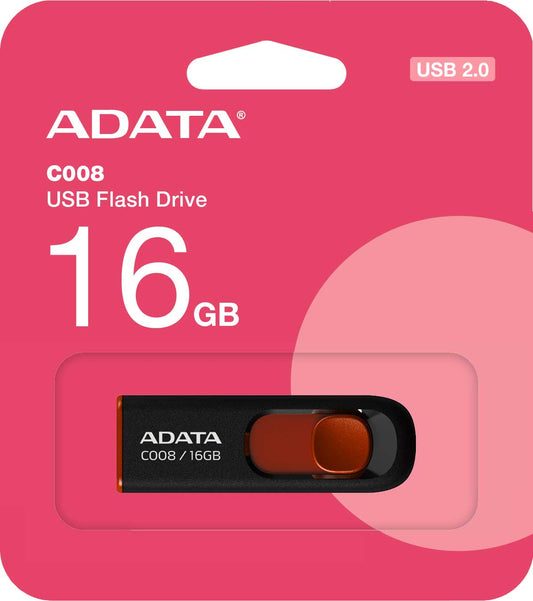 USB-A külső memória Adata C008, 16Gb AC008-16G-RKD