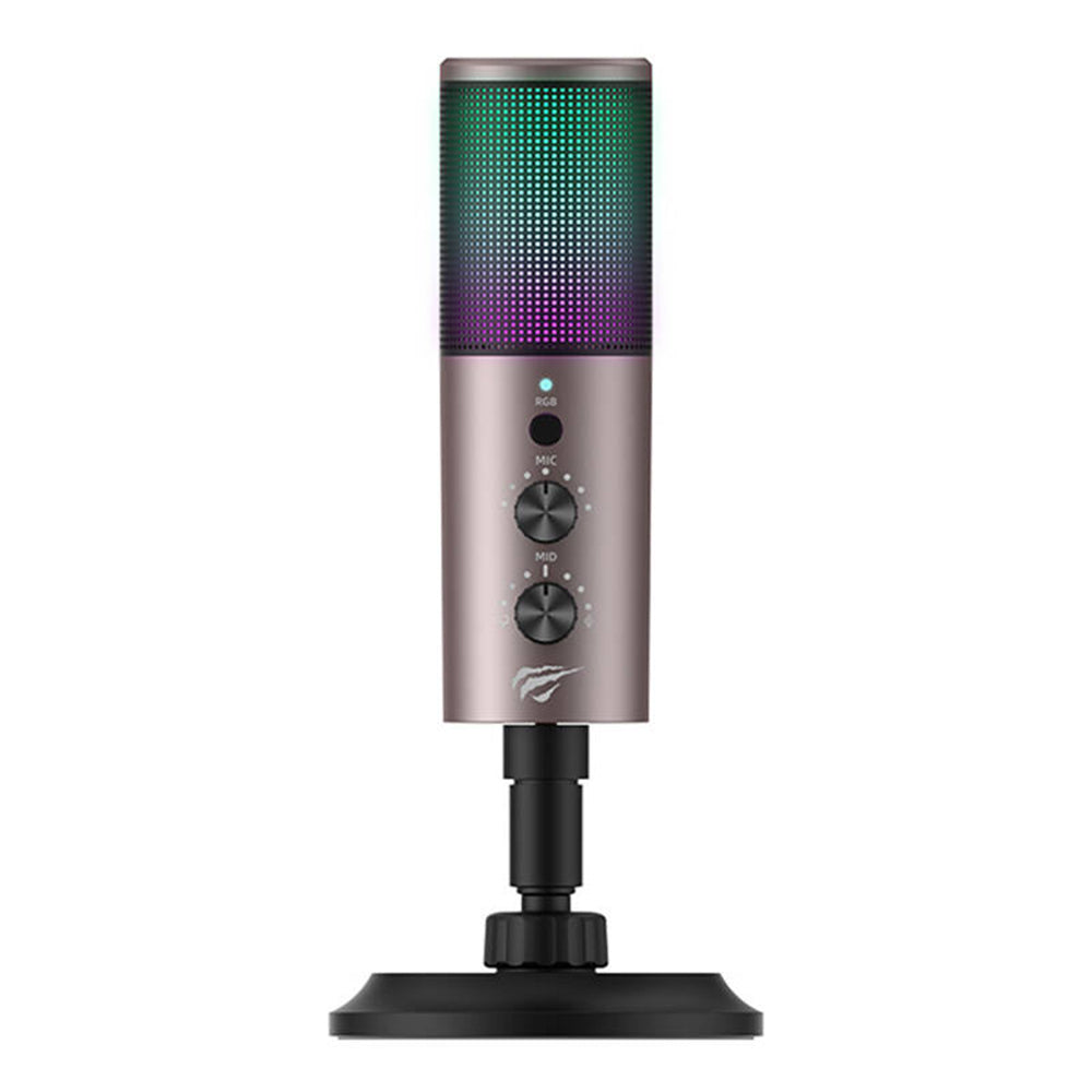 HAVIT GK61 mikrofon, RGB, USB-C, Szürke