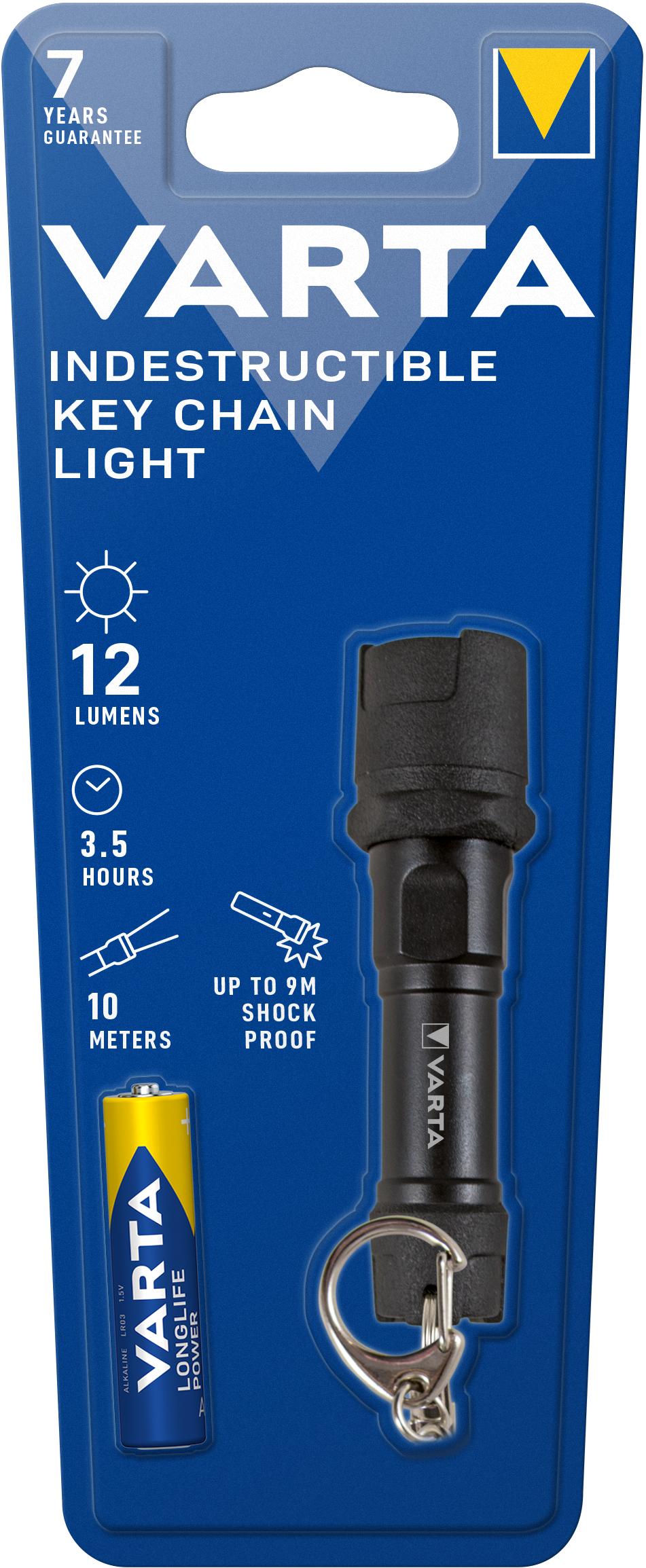 Varta LED zseblámpa INDESTRUCTIBLE, 12lm, IPX4