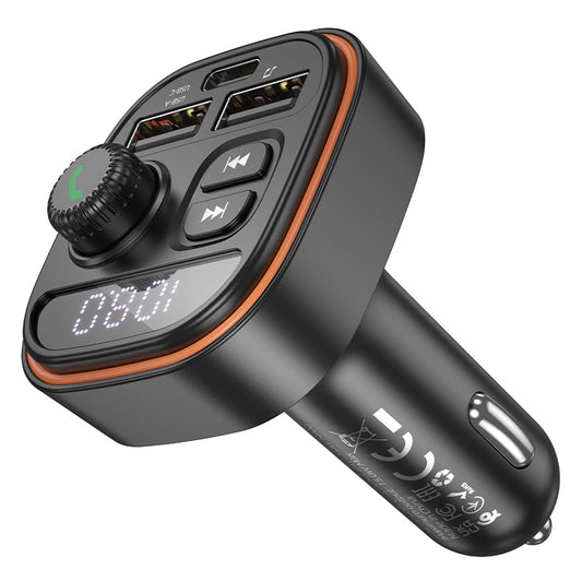 Borofone BC59 Heroic Bluetooth FM modulátor, 2 x USB-A - 1 x USB-C