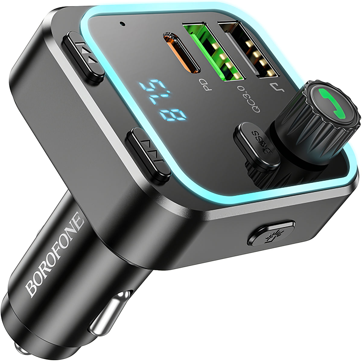 Bluetooth FM modulátor BC53 autópálya, 2 x USB-A - 1 x USB-C