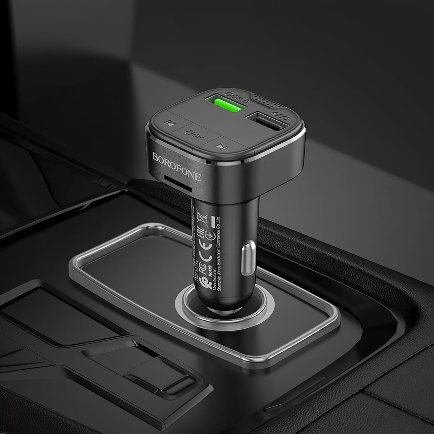 FM Bluetooth modulátor Borofone BC43 Flash, 2 x USB-A - 1 x microSD