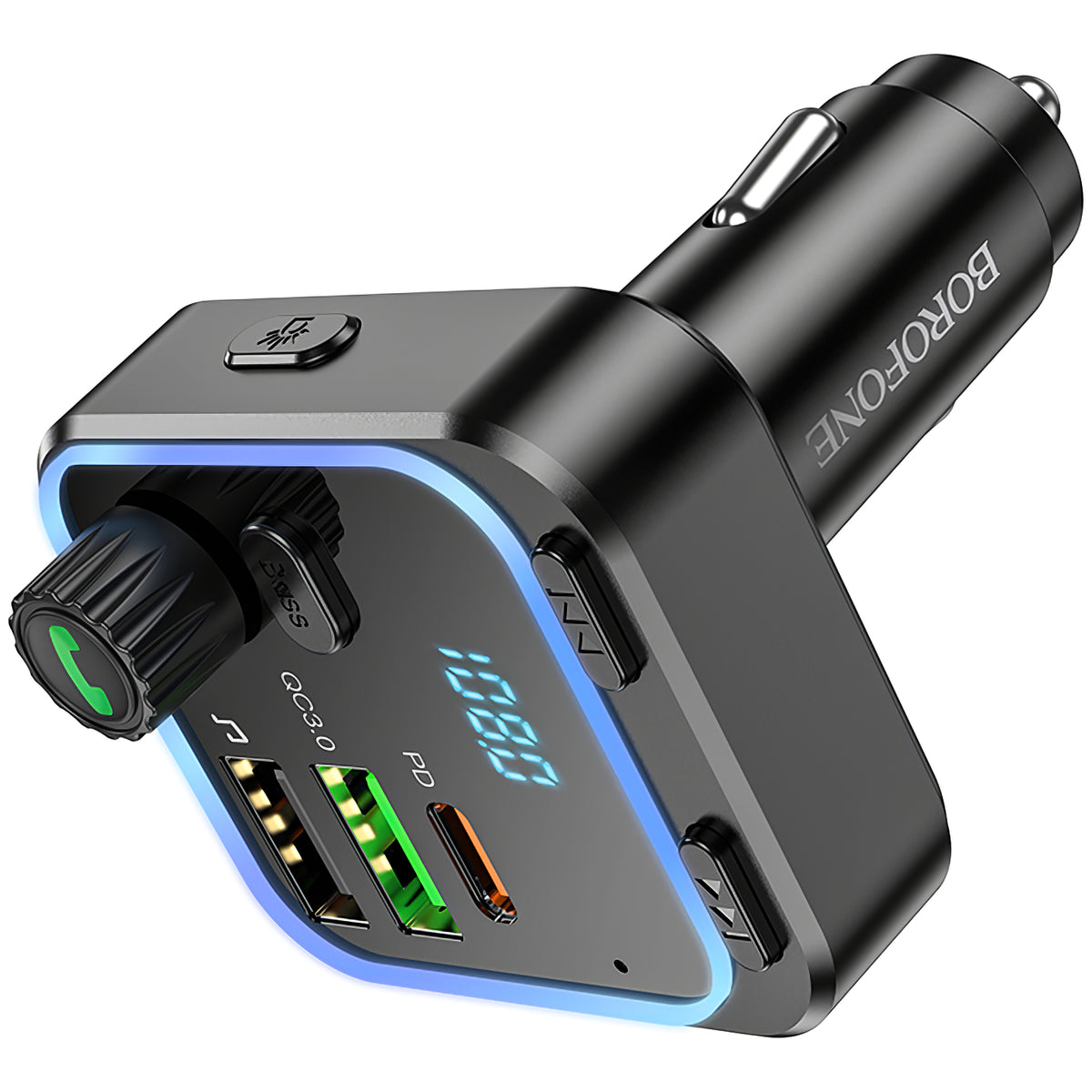 Bluetooth FM modulátor BC53 autópálya, 2 x USB-A - 1 x USB-C