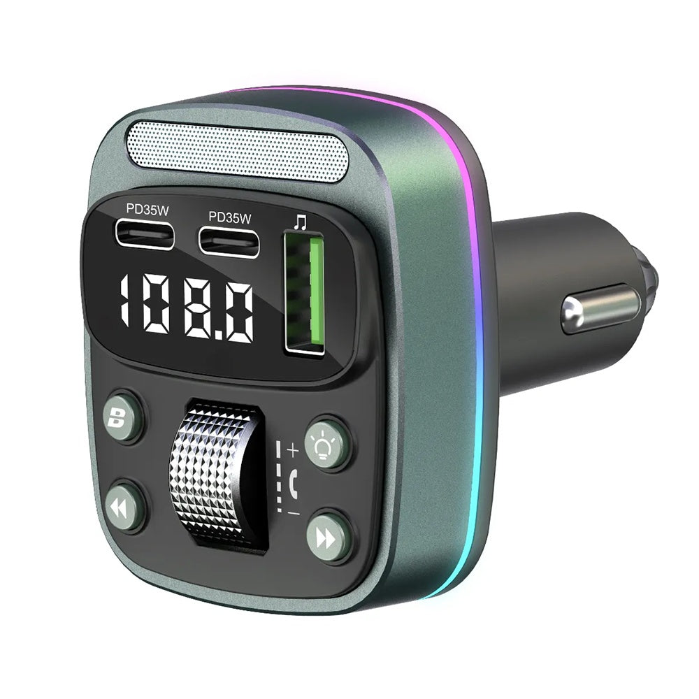 FM Bluetooth modulátor Techsuit EchoDrive, 1 x USB-A - 2 x USB-C