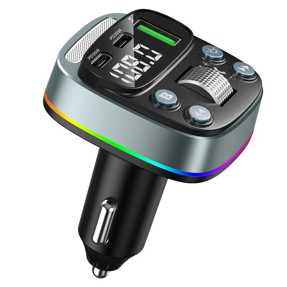 FM Bluetooth modulátor Techsuit EchoDrive, 1 x USB-A - 2 x USB-C