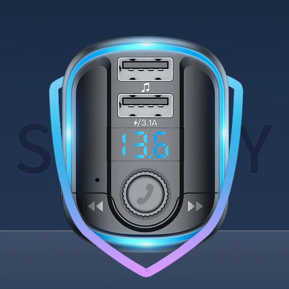 FM Bluetooth modulátor Yesido Y44, 2 x USB-A - 1 x microSD