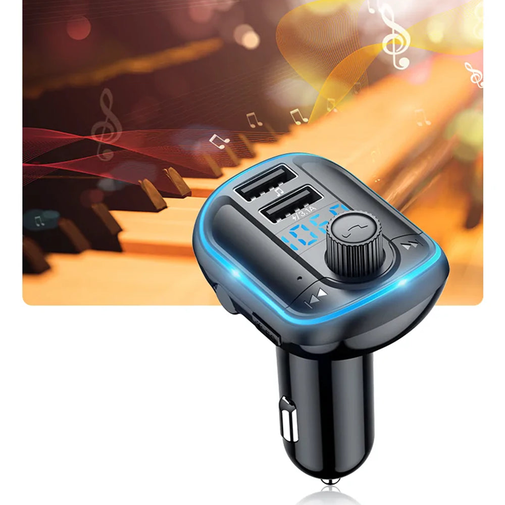 FM Bluetooth modulátor Yesido Y44, 2 x USB-A - 1 x microSD