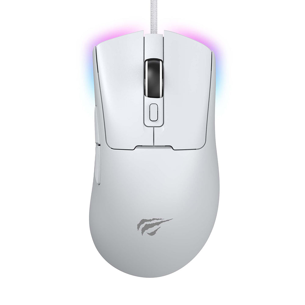 Gaming egér vezetékes USB HAVIT MS966, RGB, 800DPI - 12000DPI, 1.6m, Fehér