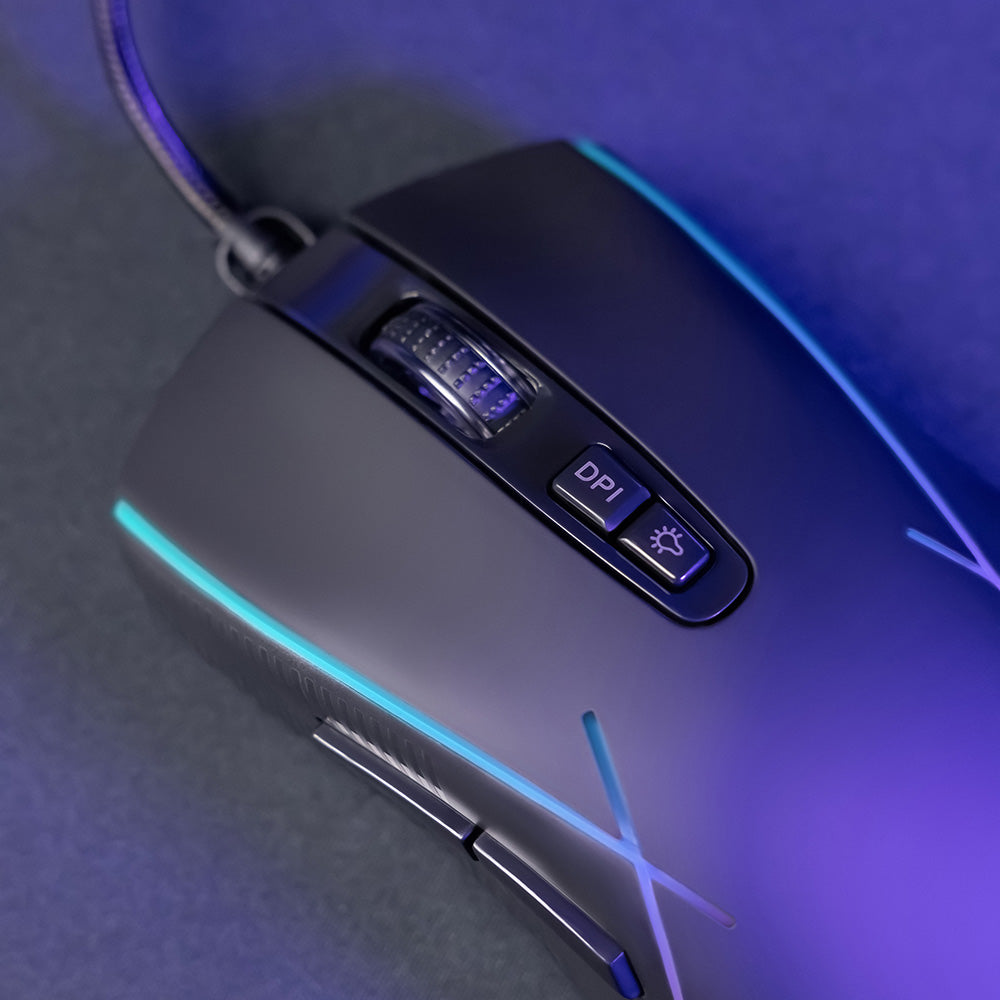 Gaming egér Wired USB Proove Defiant, RGB, 7200DPI, Fehér CMDE00000101