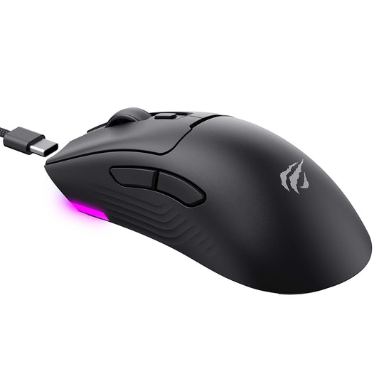 HAVIT MS966WB vezeték nélküli gaming egér, 800DPI - 10000DPI, BT / Wi-Fi / Vezetékes, Fekete
