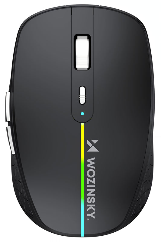 Vezeték nélküli Gaming Egér WZK WMGK-1132, 1600DPI, RGB, BT / Wi-Fi, Fekete