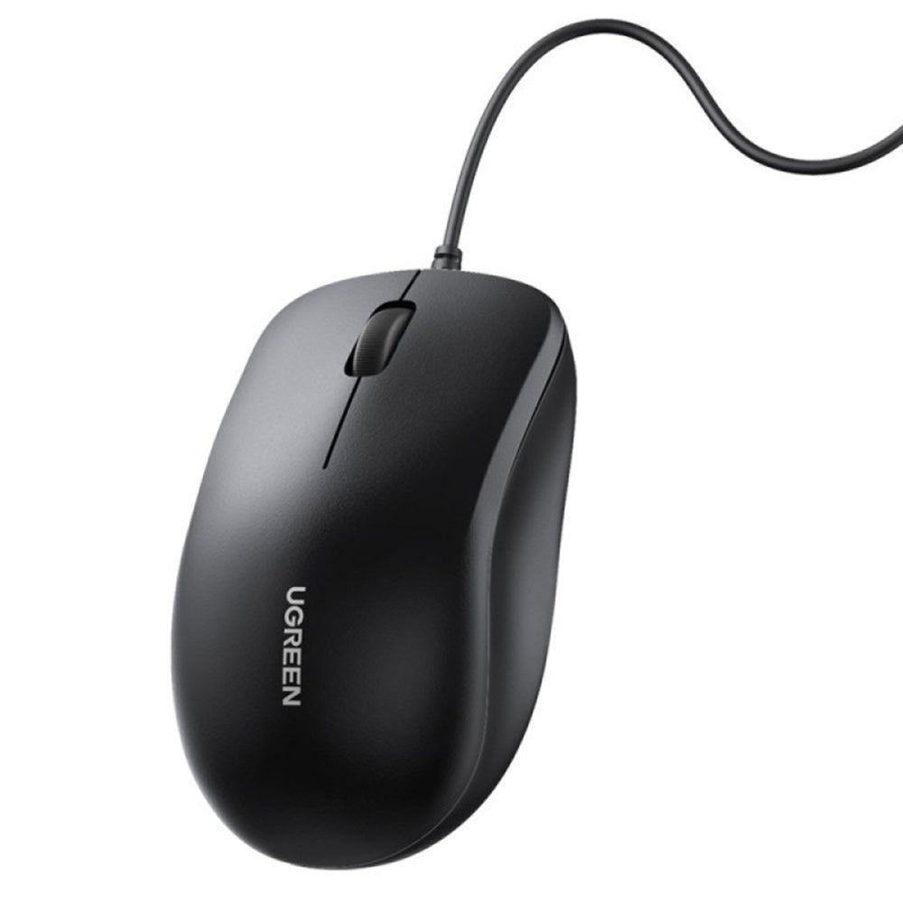 UGREEN MU007 vezetékes USB egér, 1200DPI, 1.5m, fekete