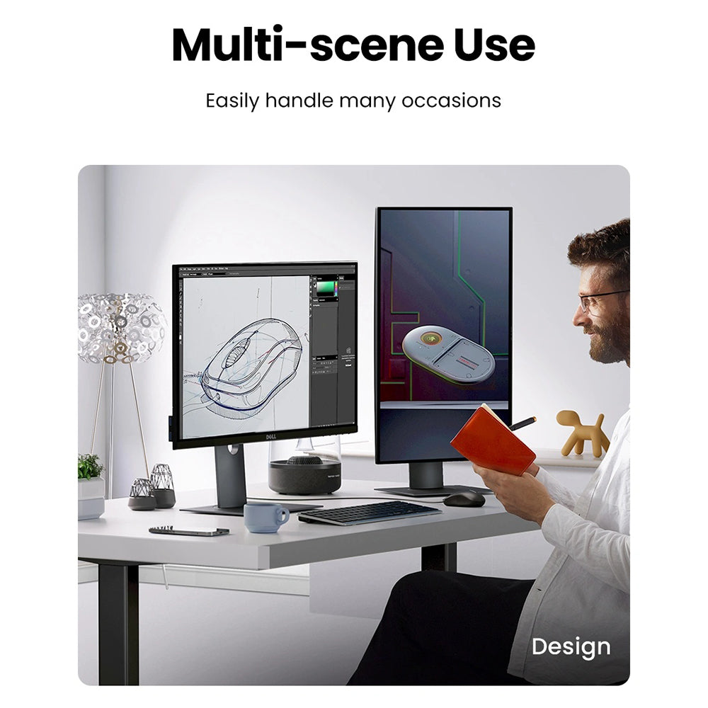 UGREEN MU007 vezetékes USB egér, 1200DPI, 1.5m, fekete
