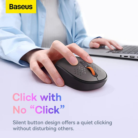 Baseus F01B Tri-Mode vezeték nélküli egér, 1600DPI, BT / Wi-Fi, szürke B0105555503833-00