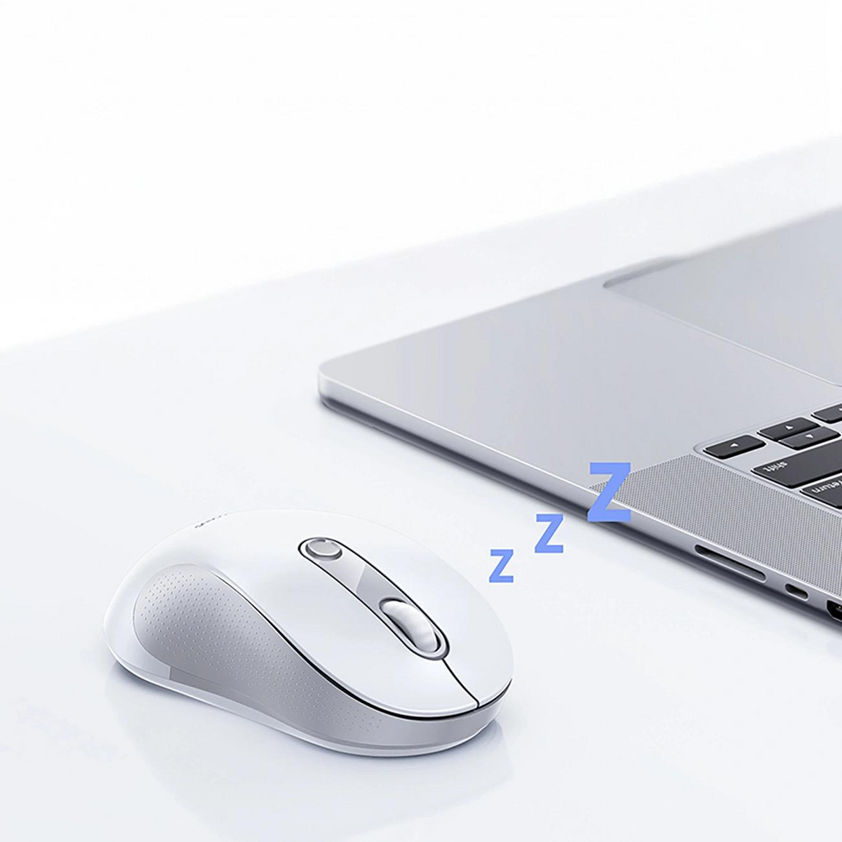 Baseus F02 vezeték nélküli egér, 4000DPI, BT / Wi-Fi, Fehér B0203202