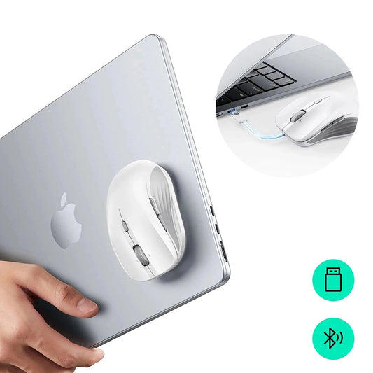 ESR MagMouse vezeték nélküli egér, 800DPI - 4800DPI, BT / Wi-Fi, Fehér