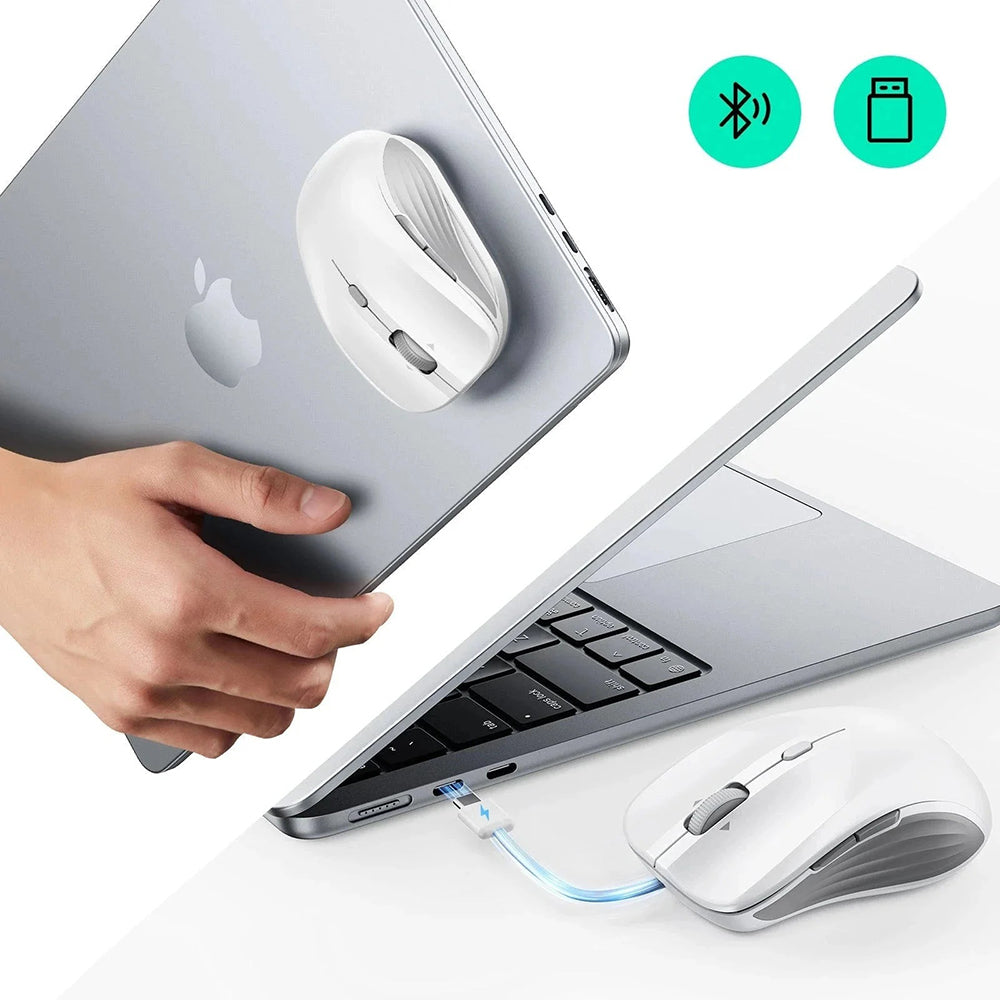 ESR MagMouse vezeték nélküli egér, 800DPI - 4800DPI, BT / Wi-Fi, Fehér