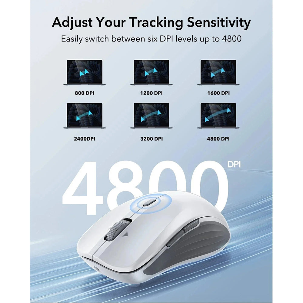 Vezeték nélküli ESR MagMouse egér, 800DPI - 4800DPI, szürke