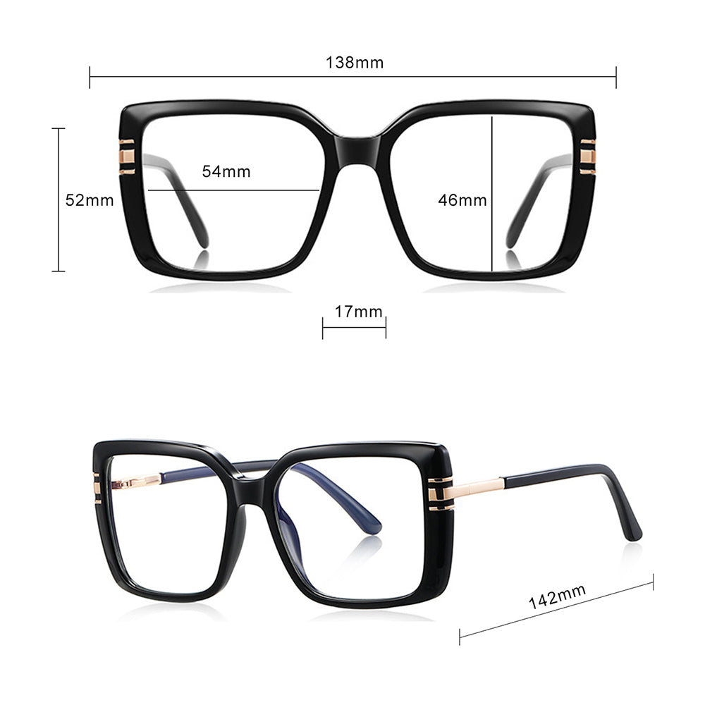 Számítógépes szemüveg női Techsuit 2270, kékfény elleni, fekete