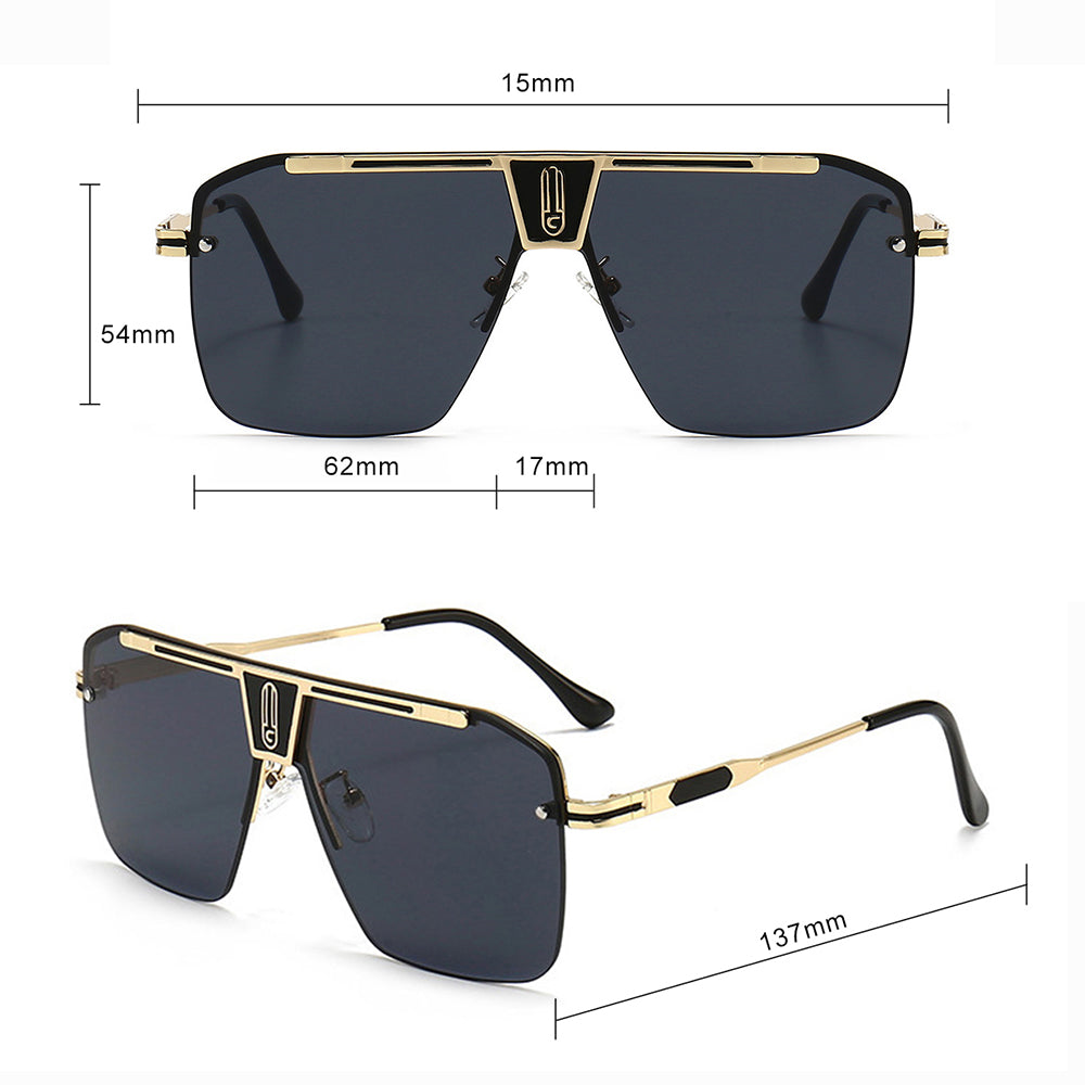 Men's Techsuit 2576 Sunglasses, Gold Black Gray